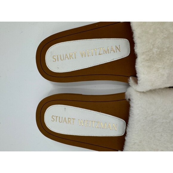 Stuart Weitzman Women's Cammy Shearling Slide Sandals 5B US - Picture 3 of 9
